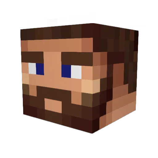 Eerebuss Minecraft avatar head, 3D render