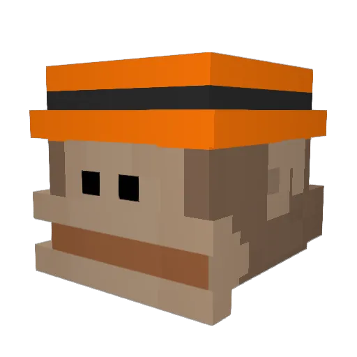 Eerie_Bugar Minecraft avatar head, 3D render