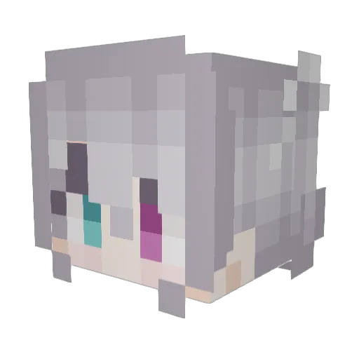 Eeriness Minecraft avatar head, 3D render