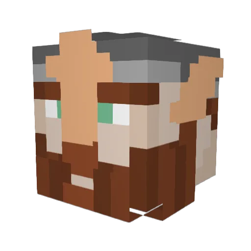 EesObee Minecraft avatar head, 3D render