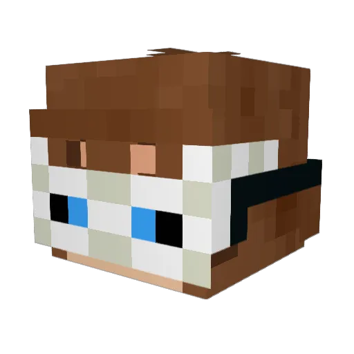 Eesdesesesrd Minecraft avatar head, 3D render