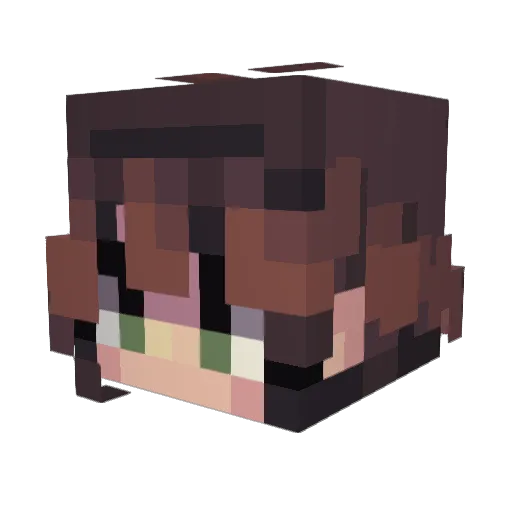EeseLeaf Minecraft avatar head, 3D render