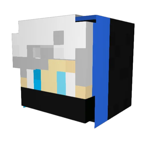 EetuOW Minecraft avatar head, 3D render
