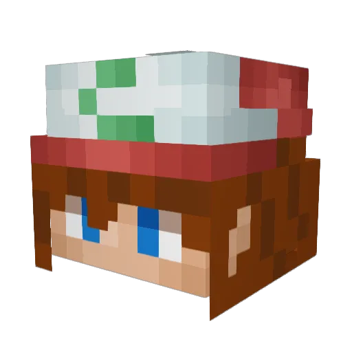 Eeuurrgghh Minecraft avatar head, 3D render