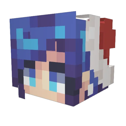 EeveeErin Minecraft avatar head, 3D render