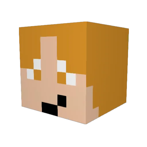 EeveeMango Minecraft avatar head, 3D render