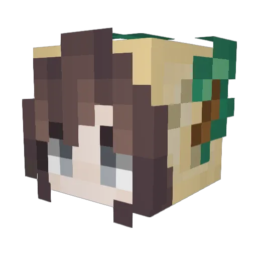Eevee_Freega02 Minecraft avatar head, 3D render