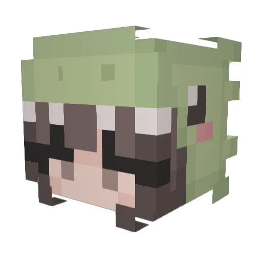 Eeveevoi Minecraft avatar head, 3D render
