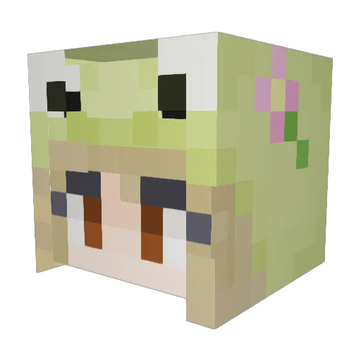 Eevieeeee Minecraft avatar head, 3D render