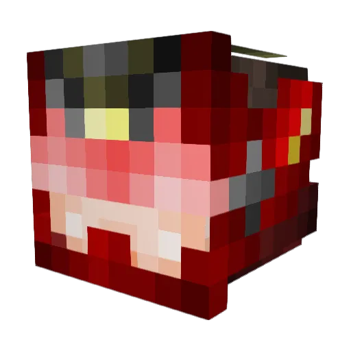 Eevilclown43 Minecraft avatar head, 3D render