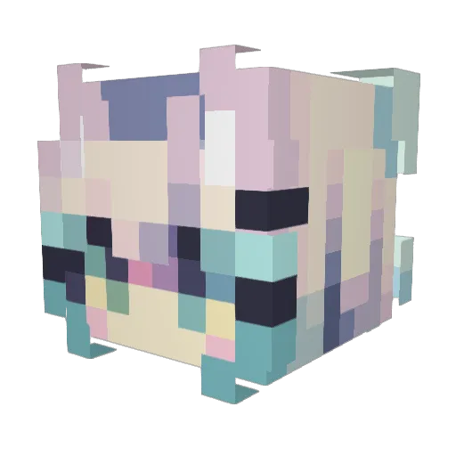 Eevixie Minecraft avatar head, 3D render