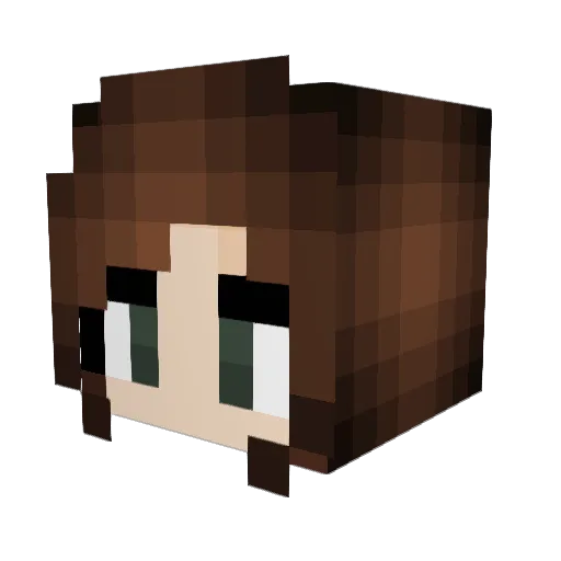 Eeyah Minecraft avatar head, 3D render