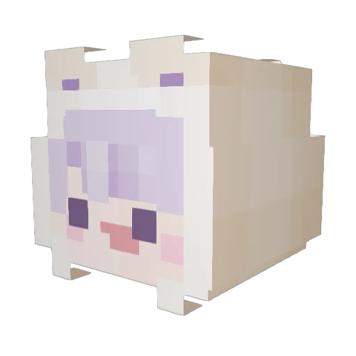 Eeyorekub Minecraft avatar head, 3D render