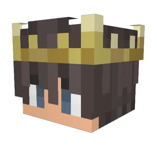 Eeyyern Minecraft avatar head, 3D render