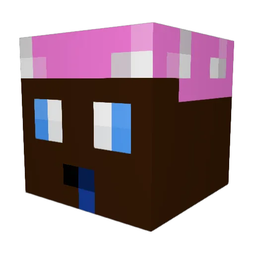 Ef1e Minecraft avatar head, 3D render