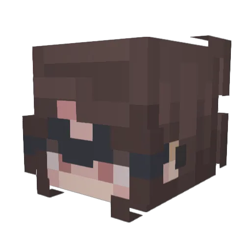 Efahh Minecraft avatar head, 3D render