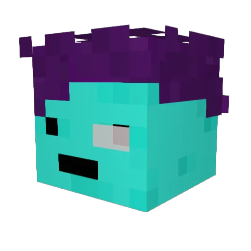 Efamir Minecraft avatar head, 3D render