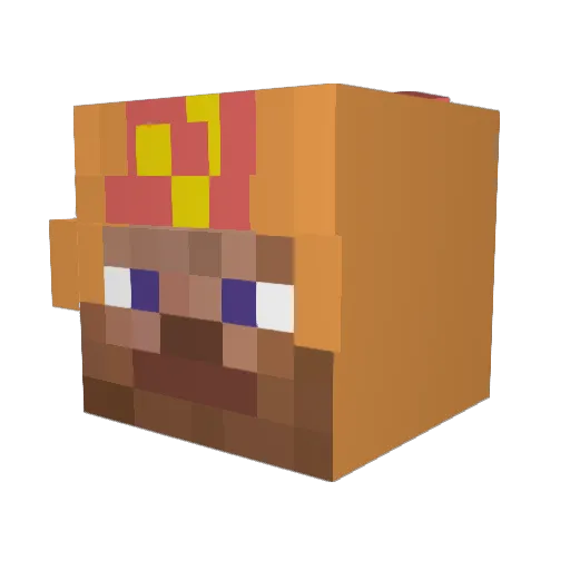 EfanHunna Minecraft avatar head, 3D render