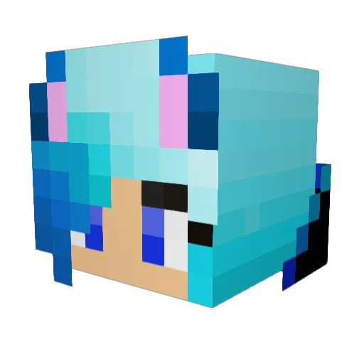 Efant Minecraft avatar head, 3D render