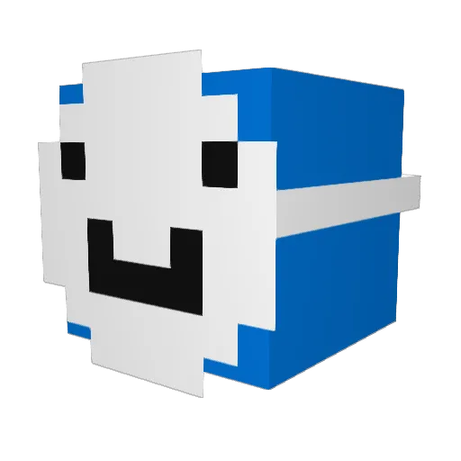 Efbiay Minecraft avatar head, 3D render