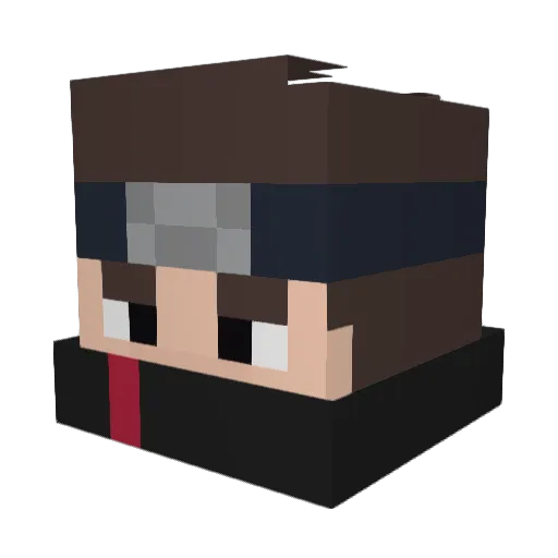 Efdley Minecraft avatar head, 3D render