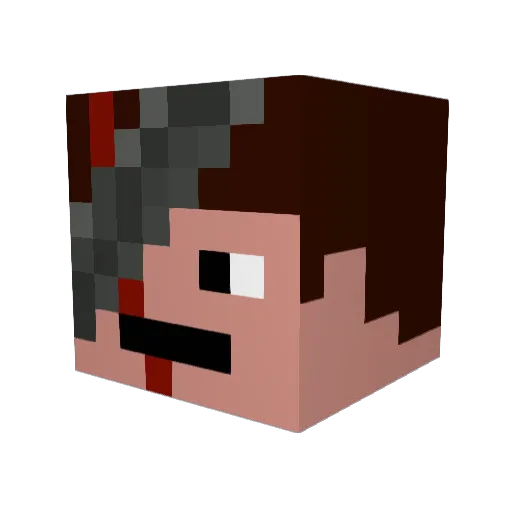 EfePog Minecraft avatar head, 3D render