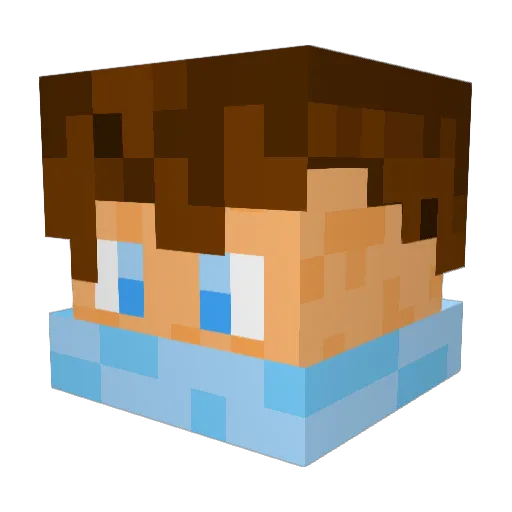 Efearth Minecraft avatar head, 3D render