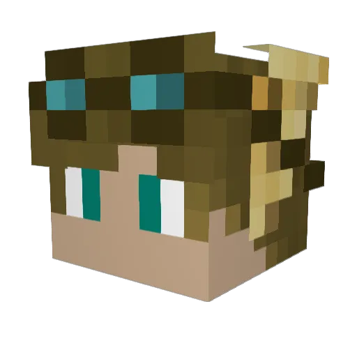 EfeitoPenal Minecraft avatar head, 3D render