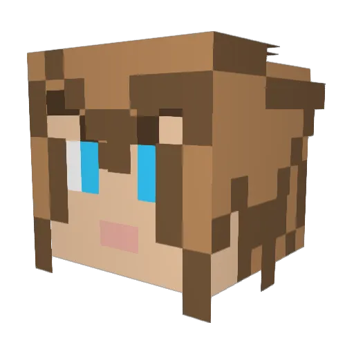 Efeman12 Minecraft avatar head, 3D render