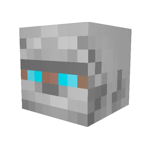 Efereca Minecraft avatar head, 3D render