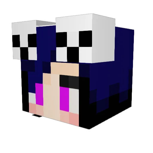 Efey Minecraft avatar head, 3D render