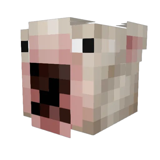 EffNuke Minecraft avatar head, 3D render