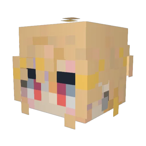 Effcxts Minecraft avatar head, 3D render