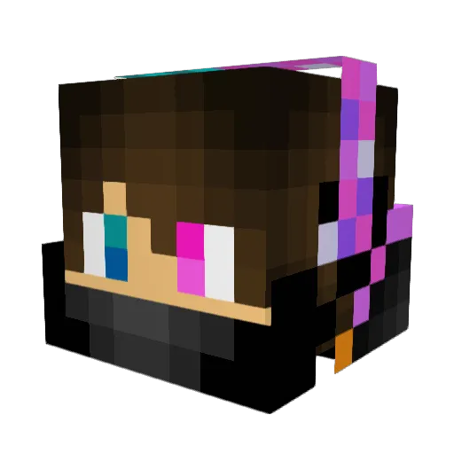 EffeBo Minecraft avatar head, 3D render