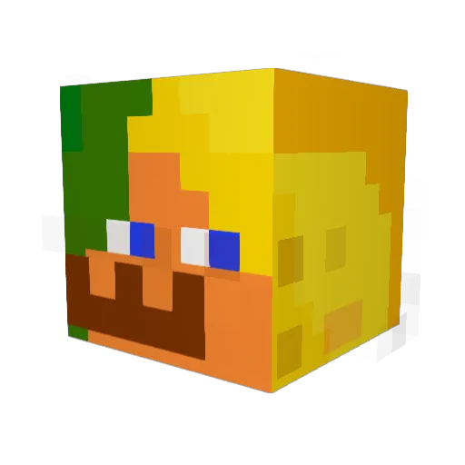 EffectedCar7817 Minecraft avatar head, 3D render