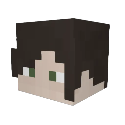 Effices Minecraft avatar head, 3D render