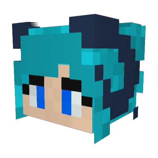 EffieCrow Minecraft avatar head, 3D render
