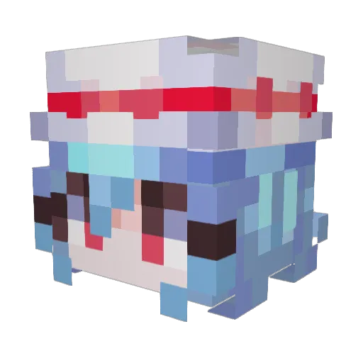 EffieParadise Minecraft avatar head, 3D render