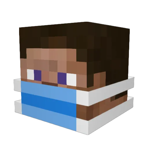 Effluvia Minecraft avatar head, 3D render