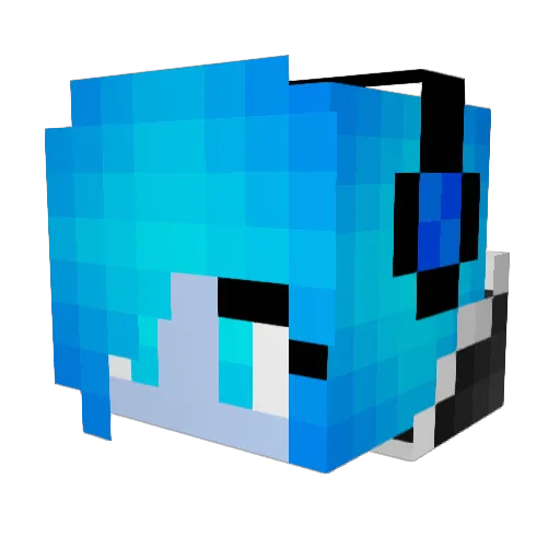 Effo Minecraft avatar head, 3D render