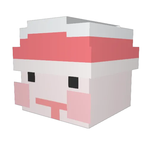 EffortMan Minecraft avatar head, 3D render