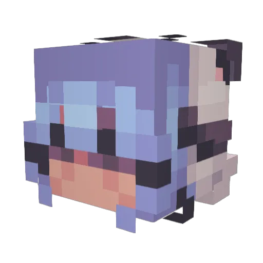 Efikek Minecraft avatar head, 3D render