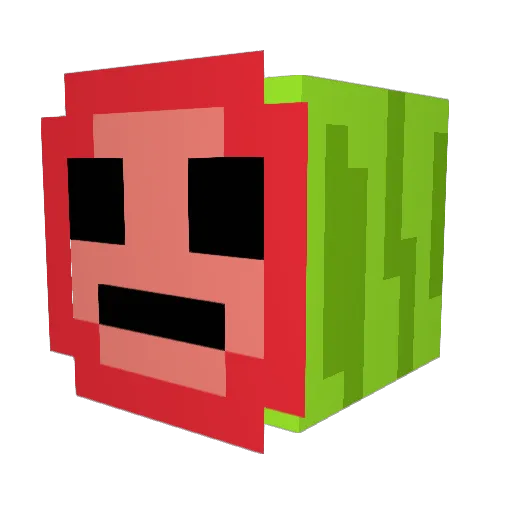Eflec Minecraft avatar head, 3D render