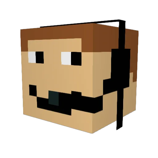 Efot Minecraft avatar head, 3D render