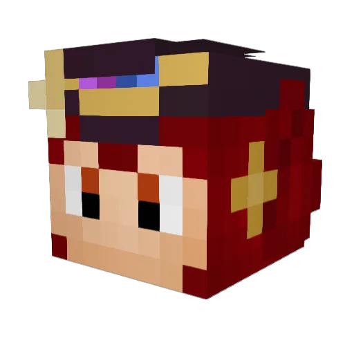 Eftelcraft10k Minecraft avatar head, 3D render