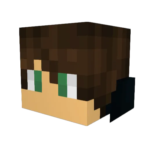 Efteling Minecraft avatar head, 3D render