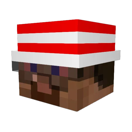 Efterbliven Minecraft avatar head, 3D render