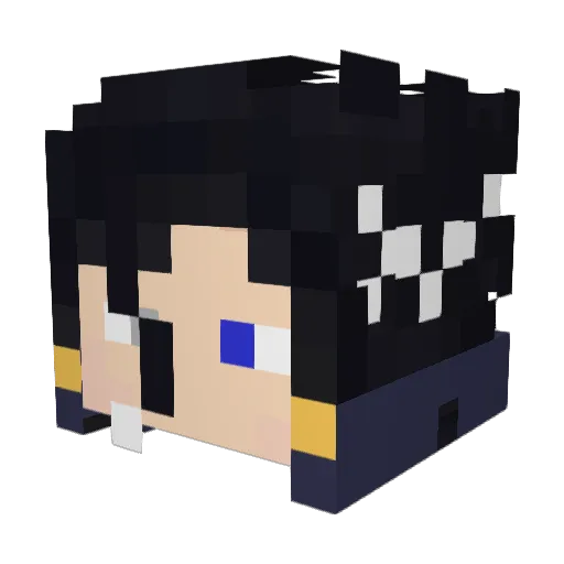 Eftirvit Minecraft avatar head, 3D render