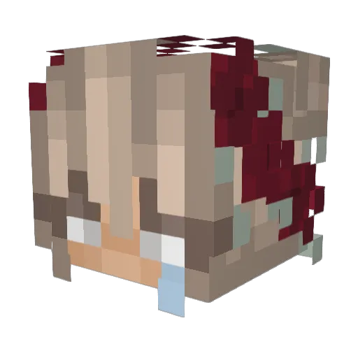 Eg1rl Minecraft avatar head, 3D render