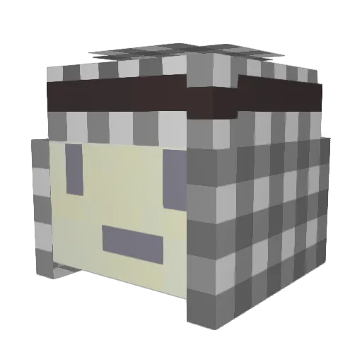 Eg4_ Minecraft avatar head, 3D render